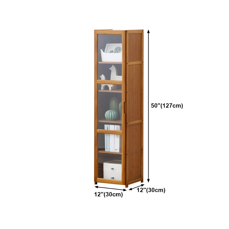 Vertical Standard Bookcase Contemporary Bamboo Closed Back Bookcase for Home Office Clearhalo 'Bookcases' 'furn' 'furn_bookcases' 'Furniture' 'furniture_bookcases' 'Office Furniture' 5029627