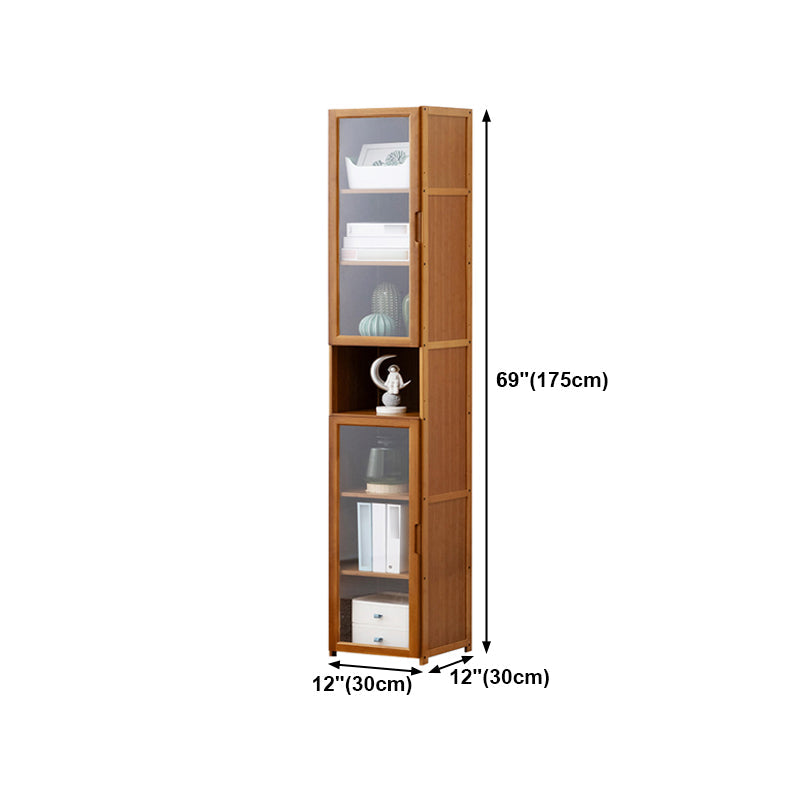 Vertical Standard Bookcase Contemporary Bamboo Closed Back Bookcase for Home Office Clearhalo 'Bookcases' 'furn' 'furn_bookcases' 'Furniture' 'furniture_bookcases' 'Office Furniture' 5029628