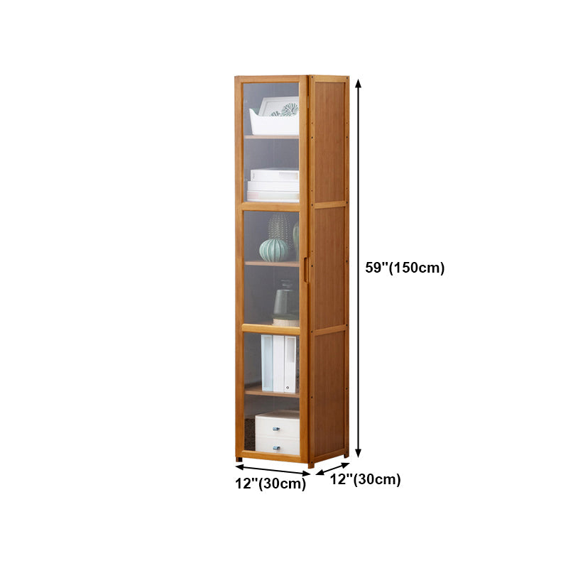 Vertical Standard Bookcase Contemporary Bamboo Closed Back Bookcase for Home Office Clearhalo 'Bookcases' 'furn' 'furn_bookcases' 'Furniture' 'furniture_bookcases' 'Office Furniture' 5029630
