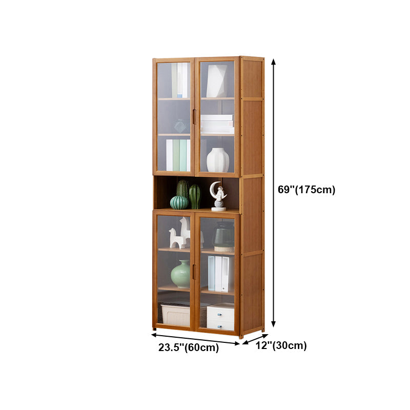 Vertical Standard Bookcase Contemporary Bamboo Closed Back Bookcase for Home Office Clearhalo 'Bookcases' 'furn' 'furn_bookcases' 'Furniture' 'furniture_bookcases' 'Office Furniture' 5029634