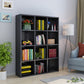 Manufactured Wood Standard Bookshelf Scandinavian Bookshelf for Study Room 42.9"L x 11.8"W x 57.1"H Black Clearhalo 'Bookcases' 'furn' 'furn_bookcases' 'Furniture' 'furniture_bookcases' 'Office Furniture' 5029636