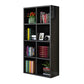 Manufactured Wood Standard Bookshelf Scandinavian Bookshelf for Study Room 29.1"L x 11.8"W x 57.1"H Black Clearhalo 'Bookcases' 'furn' 'furn_bookcases' 'Furniture' 'furniture_bookcases' 'Office Furniture' 5029637