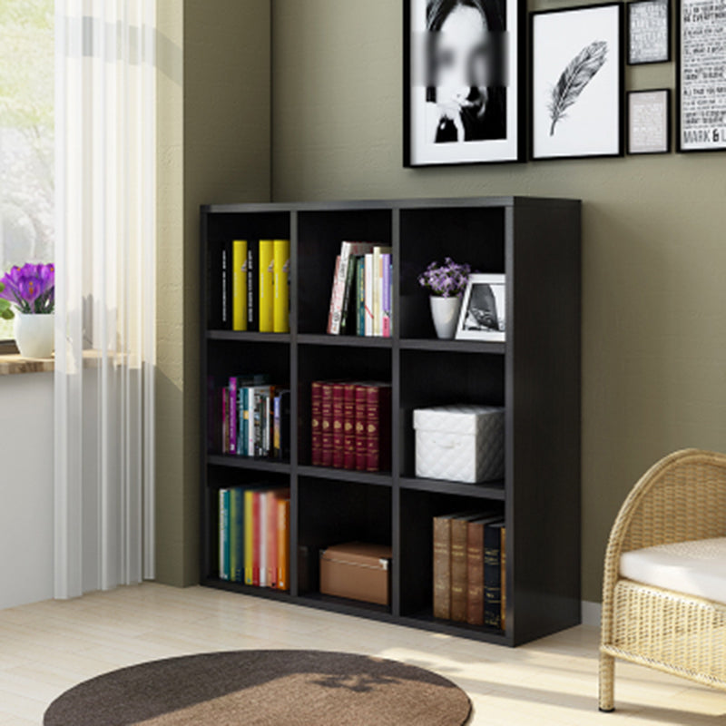 Manufactured Wood Standard Bookshelf Scandinavian Bookshelf for Study Room 42.9"L x 11.8"W x 42.9"H Black Clearhalo 'Bookcases' 'furn' 'furn_bookcases' 'Furniture' 'furniture_bookcases' 'Office Furniture' 5029638