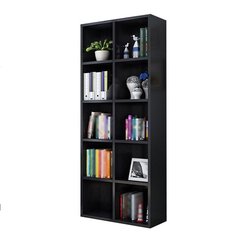 Manufactured Wood Standard Bookshelf Scandinavian Bookshelf for Study Room 29.1"L x 11.8"W x 70.9"H Black Clearhalo 'Bookcases' 'furn' 'furn_bookcases' 'Furniture' 'furniture_bookcases' 'Office Furniture' 5029640