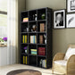 Manufactured Wood Standard Bookshelf Scandinavian Bookshelf for Study Room 42.9"L x 11.8"W x 70.9"H Black Clearhalo 'Bookcases' 'furn' 'furn_bookcases' 'Furniture' 'furniture_bookcases' 'Office Furniture' 5029642