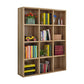 Manufactured Wood Standard Bookshelf Scandinavian Bookshelf for Study Room 42.9"L x 11.8"W x 57.1"H Walnut Clearhalo 'Bookcases' 'furn' 'furn_bookcases' 'Furniture' 'furniture_bookcases' 'Office Furniture' 5029643