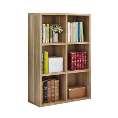 Manufactured Wood Standard Bookshelf Scandinavian Bookshelf for Study Room 29.1"L x 11.8"W x 42.9"H Walnut Clearhalo 'Bookcases' 'furn' 'furn_bookcases' 'Furniture' 'furniture_bookcases' 'Office Furniture' 5029647