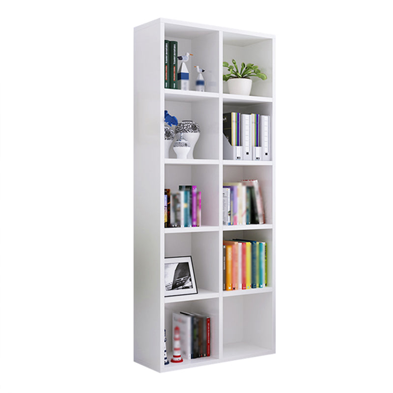 Manufactured Wood Standard Bookshelf Scandinavian Bookshelf for Study Room 29.1"L x 11.8"W x 70.9"H White Clearhalo 'Bookcases' 'furn' 'furn_bookcases' 'Furniture' 'furniture_bookcases' 'Office Furniture' 5029648