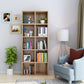 Manufactured Wood Standard Bookshelf Scandinavian Bookshelf for Study Room 29.1"L x 11.8"W x 70.9"H Walnut Clearhalo 'Bookcases' 'furn' 'furn_bookcases' 'Furniture' 'furniture_bookcases' 'Office Furniture' 5029649