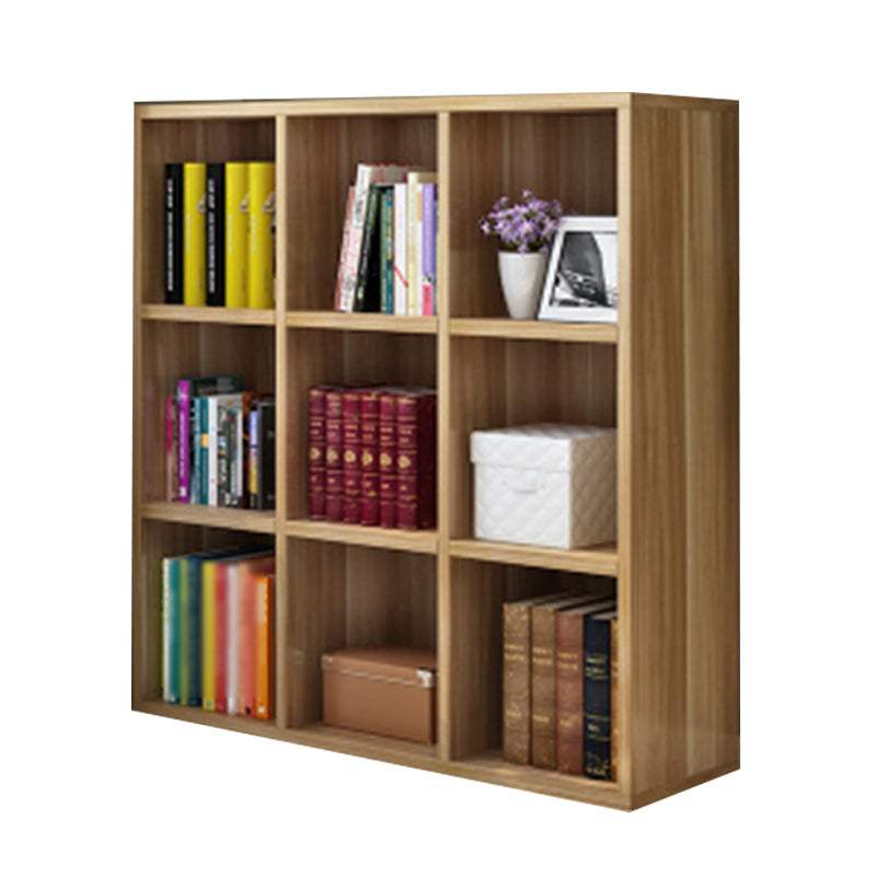 Manufactured Wood Standard Bookshelf Scandinavian Bookshelf for Study Room 42.9"L x 11.8"W x 42.9"H Walnut Clearhalo 'Bookcases' 'furn' 'furn_bookcases' 'Furniture' 'furniture_bookcases' 'Office Furniture' 5029650