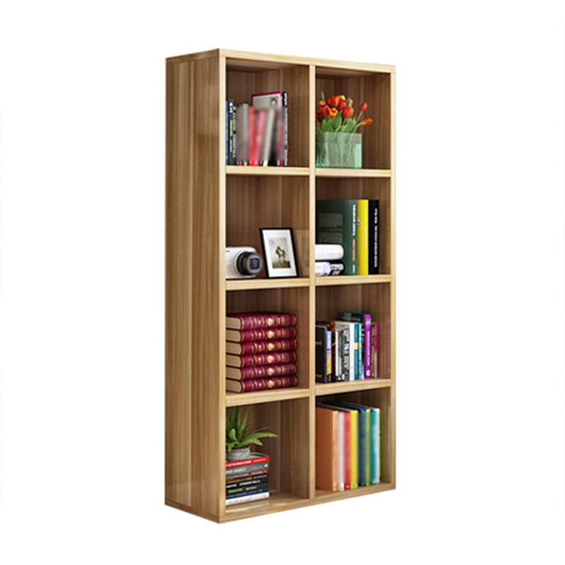 Manufactured Wood Standard Bookshelf Scandinavian Bookshelf for Study Room 29.1"L x 11.8"W x 57.1"H Walnut Clearhalo 'Bookcases' 'furn' 'furn_bookcases' 'Furniture' 'furniture_bookcases' 'Office Furniture' 5029651