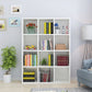 Manufactured Wood Standard Bookshelf Scandinavian Bookshelf for Study Room 42.9"L x 11.8"W x 57.1"H White Clearhalo 'Bookcases' 'furn' 'furn_bookcases' 'Furniture' 'furniture_bookcases' 'Office Furniture' 5029652