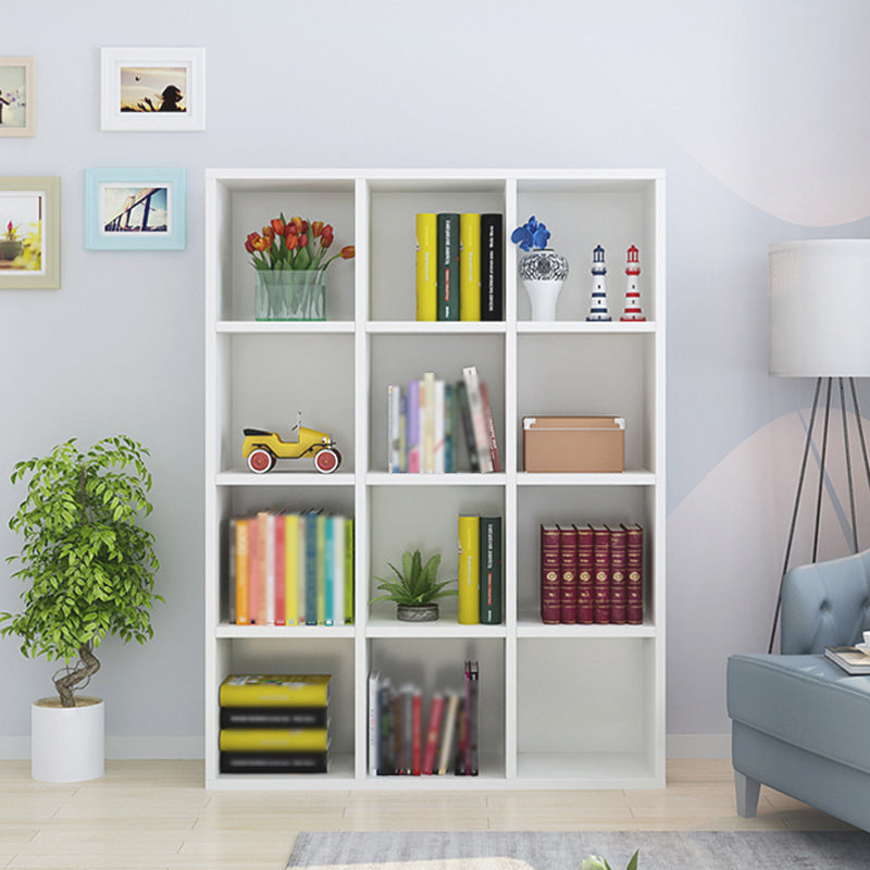 Manufactured Wood Standard Bookshelf Scandinavian Bookshelf for Study Room 42.9"L x 11.8"W x 57.1"H White Clearhalo 'Bookcases' 'furn' 'furn_bookcases' 'Furniture' 'furniture_bookcases' 'Office Furniture' 5029652
