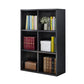 Manufactured Wood Standard Bookshelf Scandinavian Bookshelf for Study Room 29.1"L x 11.8"W x 42.9"H Black Clearhalo 'Bookcases' 'furn' 'furn_bookcases' 'Furniture' 'furniture_bookcases' 'Office Furniture' 5029655