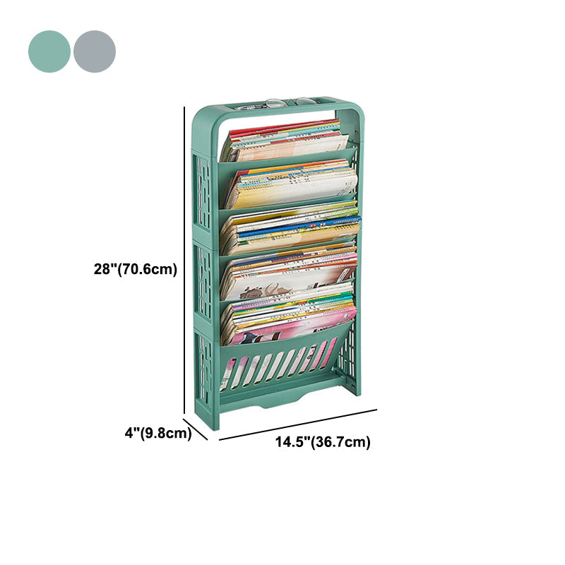 Contemporary Plastic Geometric Bookshelf Closed Back Bookshelf for Classroom Clearhalo 'Bookcases' 'furn' 'furn_bookcases' 'Furniture' 'furniture_bookcases' 'Office Furniture' 5029717