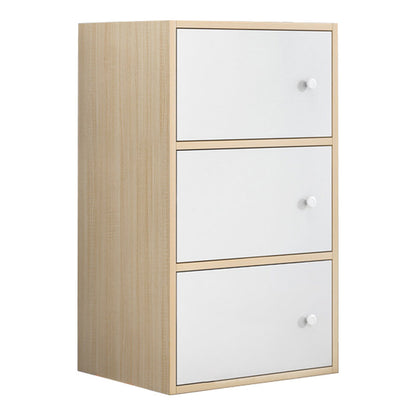 Wood Dining Room Sideboard Cabinet Modern Buffet Server Cabinet with Drawers 16"L x 12"W x 30"H Natural Clearhalo 'buffet_sideboard' 'Buffets & Sideboards' 'furn' 'furn_buffet_sideboard' 'Furniture' 'furniture_buffet_sideboard' 'Kitchen & Dining Furniture' 5029719