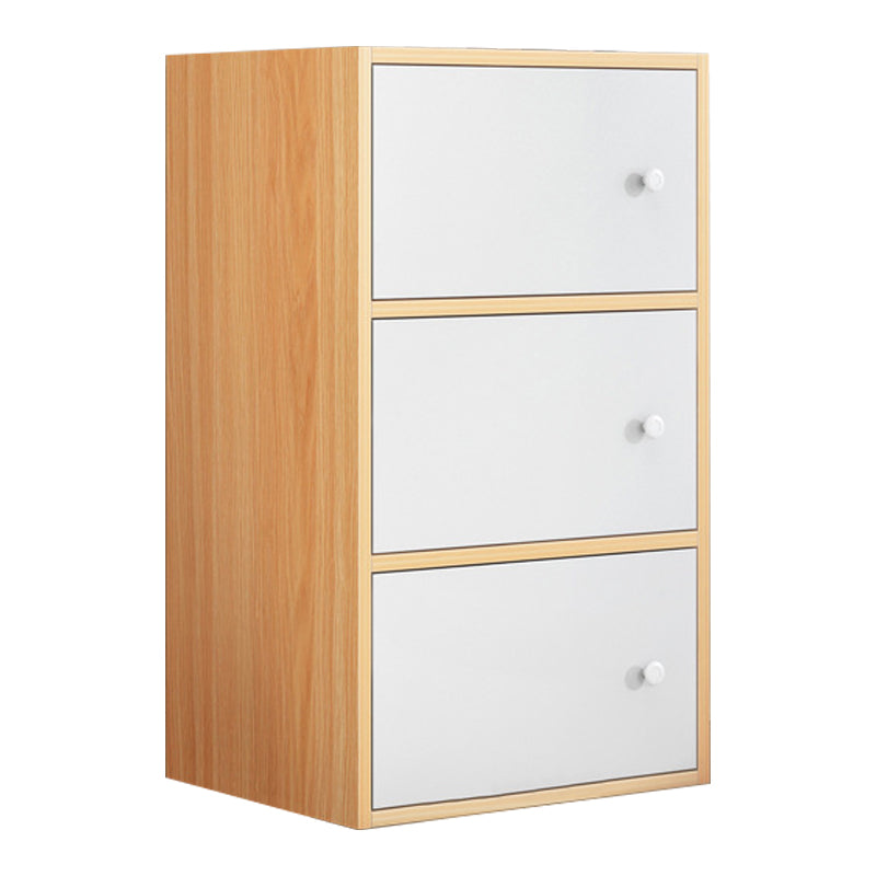 Wood Dining Room Sideboard Cabinet Modern Buffet Server Cabinet with Drawers 16"L x 12"W x 30"H Natural Wood White Clearhalo 'buffet_sideboard' 'Buffets & Sideboards' 'furn' 'furn_buffet_sideboard' 'Furniture' 'furniture_buffet_sideboard' 'Kitchen & Dining Furniture' 5029724