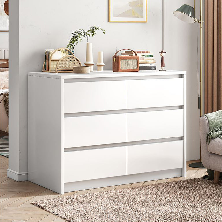 Modern Simple Dining Buffet Engineered Wood Sideboard Buffet with Drawer for Living Room 35"L x 16"W x 31"H White Clearhalo 'buffet_sideboard' 'Buffets & Sideboards' 'furn' 'furn_buffet_sideboard' 'Furniture' 'furniture_buffet_sideboard' 'Kitchen & Dining Furniture' 5029754