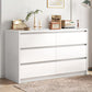 Modern Simple Dining Buffet Engineered Wood Sideboard Buffet with Drawer for Living Room 47"L x 16"W x 31"H White Clearhalo 'buffet_sideboard' 'Buffets & Sideboards' 'furn' 'furn_buffet_sideboard' 'Furniture' 'furniture_buffet_sideboard' 'Kitchen & Dining Furniture' 5029756