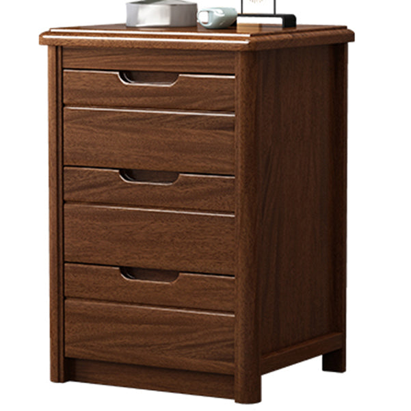 Modern Style 3 Drawer Buffet Table Wood Top Dining Table for Living Room 18"L x 16"W x 27"H Walnut Clearhalo 'buffet_sideboard' 'Buffets & Sideboards' 'furn' 'furn_buffet_sideboard' 'Furniture' 'furniture_buffet_sideboard' 'Kitchen & Dining Furniture' 5029763