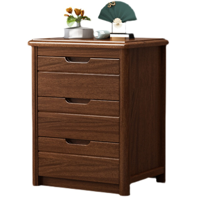 Modern Style 3 Drawer Buffet Table Wood Top Dining Table for Living Room 20"L x 16"W x 27"H Walnut Clearhalo 'buffet_sideboard' 'Buffets & Sideboards' 'furn' 'furn_buffet_sideboard' 'Furniture' 'furniture_buffet_sideboard' 'Kitchen & Dining Furniture' 5029767