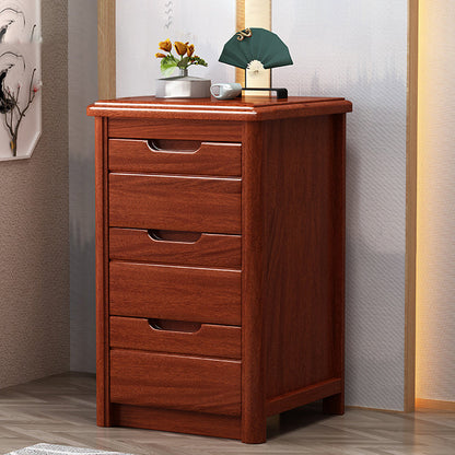 Modern Style 3 Drawer Buffet Table Wood Top Dining Table for Living Room 16"L x 16"W x 27"H Brown Clearhalo 'buffet_sideboard' 'Buffets & Sideboards' 'furn' 'furn_buffet_sideboard' 'Furniture' 'furniture_buffet_sideboard' 'Kitchen & Dining Furniture' 5029770