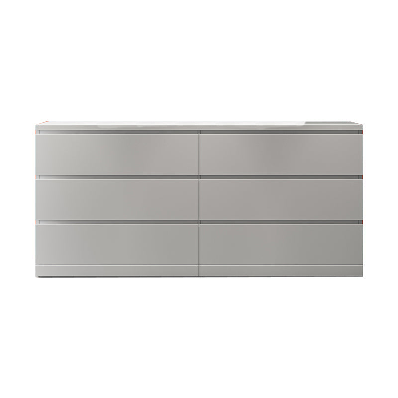 Artificial Wood Living Room Sideboard Cabinet Modern Buffet Server Cabinet with Drawer 63"L x 16"W x 30"H White Clearhalo 'buffet_sideboard' 'Buffets & Sideboards' 'furn' 'furn_buffet_sideboard' 'Furniture' 'furniture_buffet_sideboard' 'Kitchen & Dining Furniture' 5029803