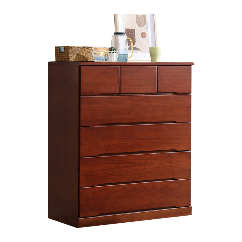 Modern Wood Sideboard Buffet Table with Drawer for Dining Room 35"L x 17"W x 41"H Red Brown Clearhalo 'buffet_sideboard' 'Buffets & Sideboards' 'furn' 'furn_buffet_sideboard' 'Furniture' 'furniture_buffet_sideboard' 'Kitchen & Dining Furniture' 5029831