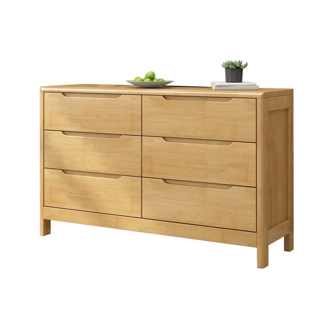 Rubber Wood Living Room Sideboard Cabinet Modern Buffet Server Cabinet with Drawer 47"L x 16"W x 30"H Natural Clearhalo 'buffet_sideboard' 'Buffets & Sideboards' 'furn' 'furn_buffet_sideboard' 'Furniture' 'furniture_buffet_sideboard' 'Kitchen & Dining Furniture' 5029858