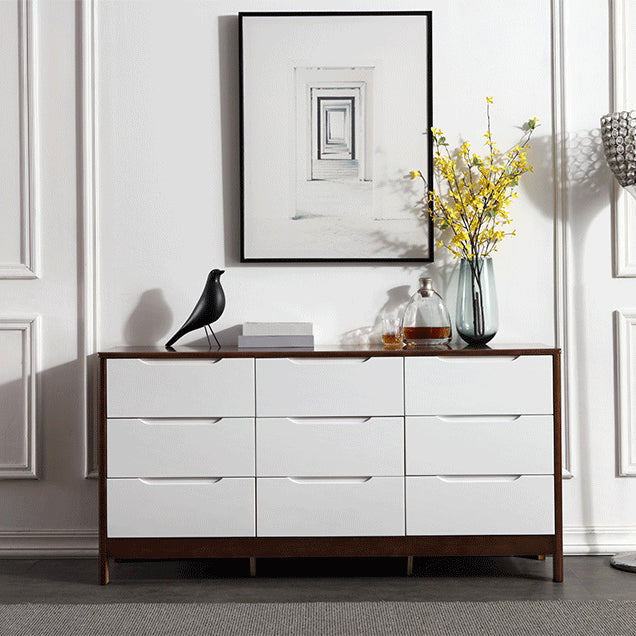 Rubber Wood Living Room Sideboard Cabinet Modern Buffet Server Cabinet with Drawer Clearhalo 'buffet_sideboard' 'Buffets & Sideboards' 'furn' 'furn_buffet_sideboard' 'Furniture' 'furniture_buffet_sideboard' 'Kitchen & Dining Furniture' 5029860