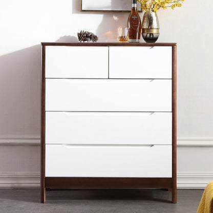 Rubber Wood Living Room Sideboard Cabinet Modern Buffet Server Cabinet with Drawer 31"L x 16"W x 37"H Walnut White Clearhalo 'buffet_sideboard' 'Buffets & Sideboards' 'furn' 'furn_buffet_sideboard' 'Furniture' 'furniture_buffet_sideboard' 'Kitchen & Dining Furniture' 5029864