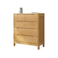 Rubber Wood Living Room Sideboard Cabinet Modern Buffet Server Cabinet with Drawer 31"L x 16"W x 37"H Natural Clearhalo 'buffet_sideboard' 'Buffets & Sideboards' 'furn' 'furn_buffet_sideboard' 'Furniture' 'furniture_buffet_sideboard' 'Kitchen & Dining Furniture' 5029865
