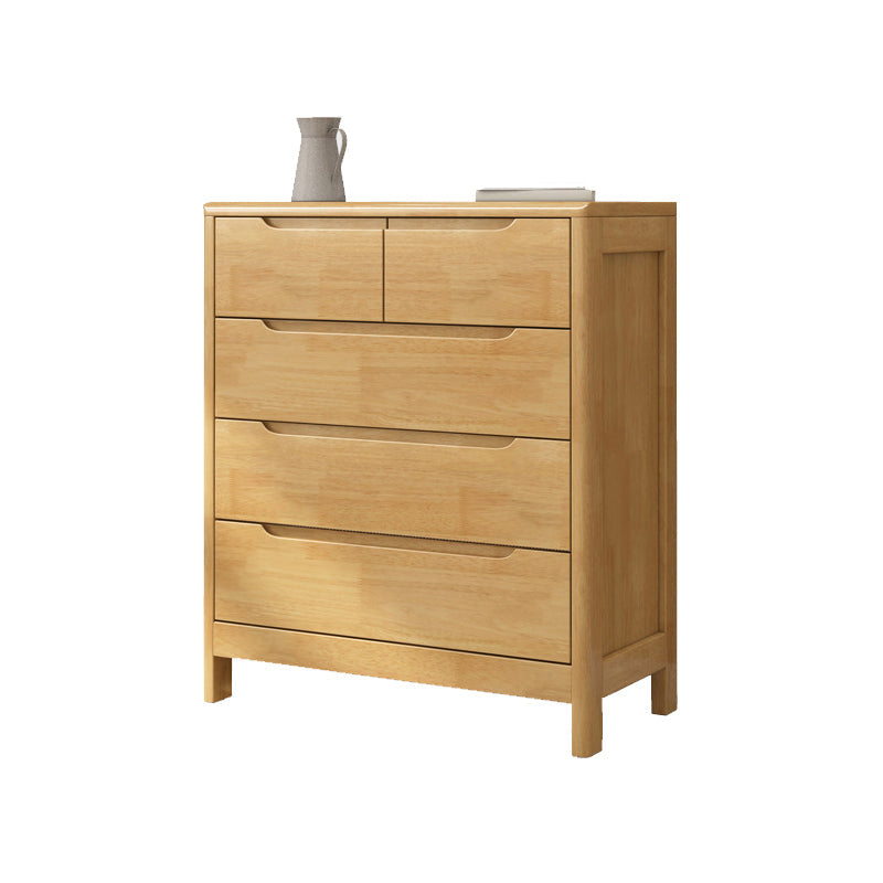 Rubber Wood Living Room Sideboard Cabinet Modern Buffet Server Cabinet with Drawer 31"L x 16"W x 37"H Natural Clearhalo 'buffet_sideboard' 'Buffets & Sideboards' 'furn' 'furn_buffet_sideboard' 'Furniture' 'furniture_buffet_sideboard' 'Kitchen & Dining Furniture' 5029865