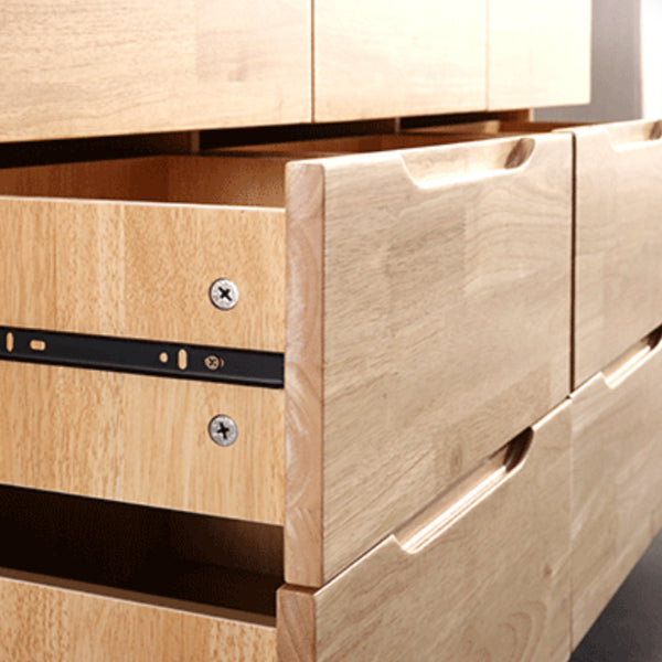 Rubber Wood Living Room Sideboard Cabinet Modern Buffet Server Cabinet with Drawer Clearhalo 'buffet_sideboard' 'Buffets & Sideboards' 'furn' 'furn_buffet_sideboard' 'Furniture' 'furniture_buffet_sideboard' 'Kitchen & Dining Furniture' 5029868