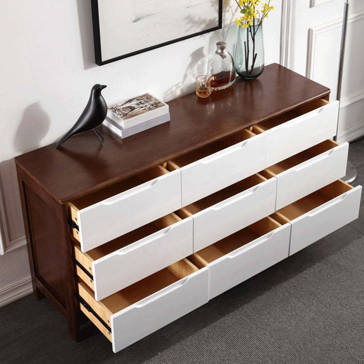 Rubber Wood Living Room Sideboard Cabinet Modern Buffet Server Cabinet with Drawer Clearhalo 'buffet_sideboard' 'Buffets & Sideboards' 'furn' 'furn_buffet_sideboard' 'Furniture' 'furniture_buffet_sideboard' 'Kitchen & Dining Furniture' 5029876