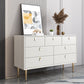 Pine Wood Living Room Sideboard Cabinet Glam Buffet Server Cabinet with Drawer 59"L x 16"W x 29"H Off-White Clearhalo 'buffet_sideboard' 'Buffets & Sideboards' 'furn' 'furn_buffet_sideboard' 'Furniture' 'furniture_buffet_sideboard' 'Kitchen & Dining Furniture' 5029891