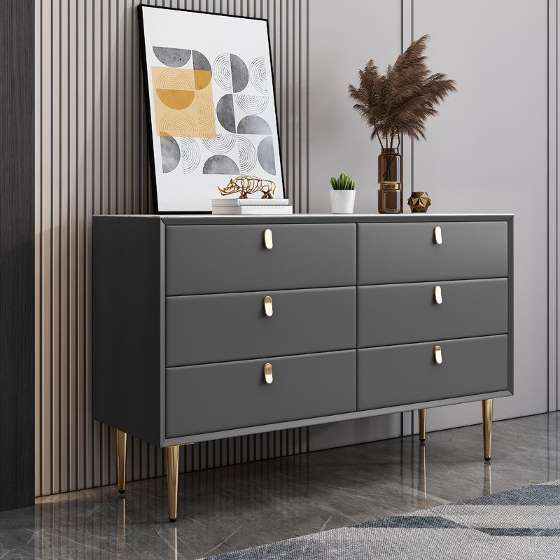 Pine Wood Living Room Sideboard Cabinet Glam Buffet Server Cabinet with Drawer 47.2"L x 15.7"W x 28.7"H Dark Gray Clearhalo 'buffet_sideboard' 'Buffets & Sideboards' 'furn' 'furn_buffet_sideboard' 'Furniture' 'furniture_buffet_sideboard' 'Kitchen & Dining Furniture' 5029905