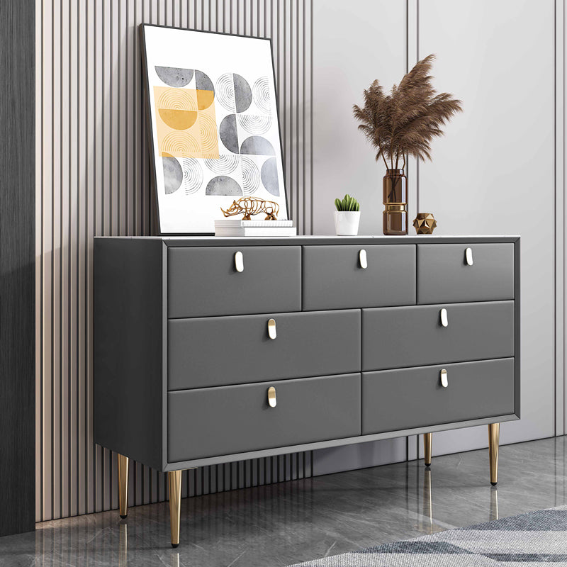Pine Wood Living Room Sideboard Cabinet Glam Buffet Server Cabinet with Drawer 59"L x 16"W x 29"H Dark Gray Clearhalo 'buffet_sideboard' 'Buffets & Sideboards' 'furn' 'furn_buffet_sideboard' 'Furniture' 'furniture_buffet_sideboard' 'Kitchen & Dining Furniture' 5029906