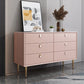 Pine Wood Living Room Sideboard Cabinet Glam Buffet Server Cabinet with Drawer 47.2"L x 15.7"W x 28.7"H Pink Clearhalo 'buffet_sideboard' 'Buffets & Sideboards' 'furn' 'furn_buffet_sideboard' 'Furniture' 'furniture_buffet_sideboard' 'Kitchen & Dining Furniture' 5029908