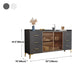 Modern Engineered Wood Sideboard Adjustable Shelving Server with Stone for Dining Room Clearhalo 'buffet_sideboard' 'Buffets & Sideboards' 'furn' 'furn_buffet_sideboard' 'Furniture' 'furniture_buffet_sideboard' 'Kitchen & Dining Furniture' 5029936