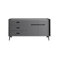 3-Drawer Engineered Wood Sideboard Modern Stone Countertop Dining Server for Living Room Clearhalo 'buffet_sideboard' 'Buffets & Sideboards' 'furn' 'furn_buffet_sideboard' 'Furniture' 'furniture_buffet_sideboard' 'Kitchen & Dining Furniture' 5029949