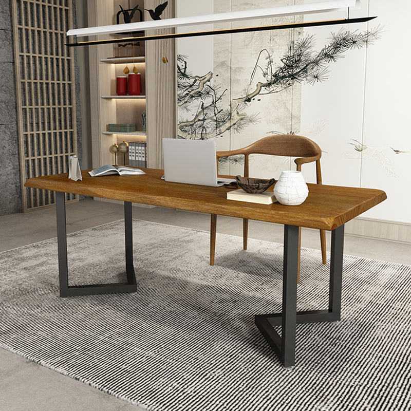 Home Office Work Table Solid Wood Modern Free Form Writing Desk Clearhalo 'furn' 'furn_office_desk' 'Furniture' 'furniture_office_desk' 'Office Desks' 'Office Furniture' 'office_desk' 5030003
