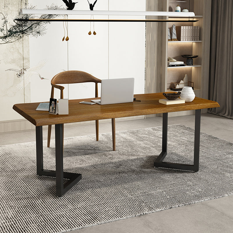 Home Office Work Table Solid Wood Modern Free Form Writing Desk Clearhalo 'furn' 'furn_office_desk' 'Furniture' 'furniture_office_desk' 'Office Desks' 'Office Furniture' 'office_desk' 5030004
