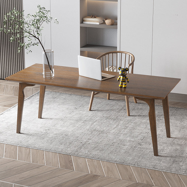 Modern Style Rectangular Office Desk Solid Wood Desk with Parsons Base Clearhalo 'furn' 'furn_office_desk' 'Furniture' 'furniture_office_desk' 'Office Desks' 'Office Furniture' 'office_desk' 5030042