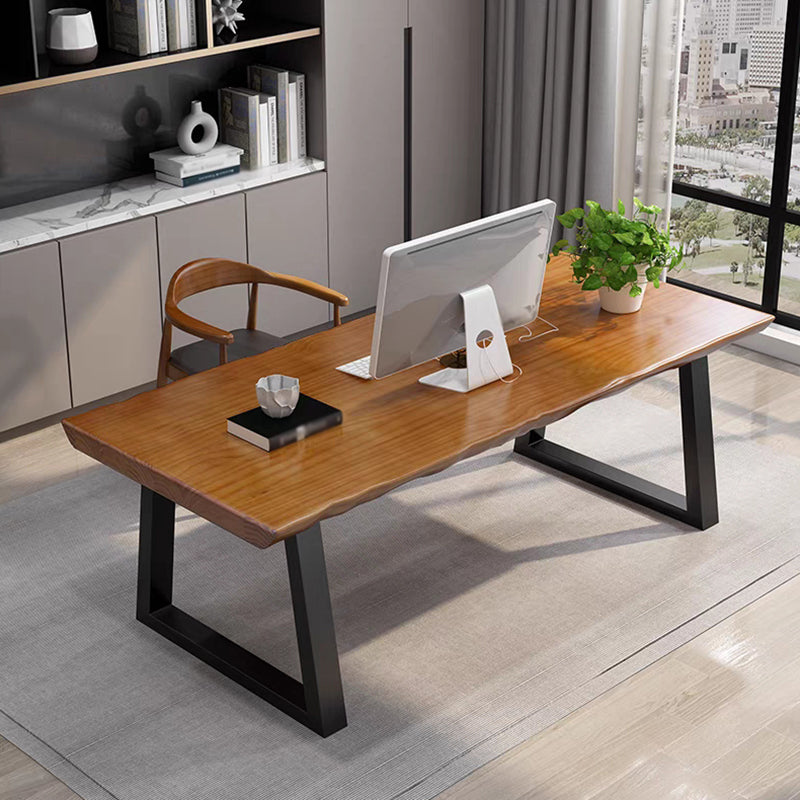 Home Office Study Table Modern Style Fixed Free Form Writing Desk Clearhalo 'furn' 'furn_office_desk' 'Furniture' 'furniture_office_desk' 'Office Desks' 'Office Furniture' 'office_desk' 5030056