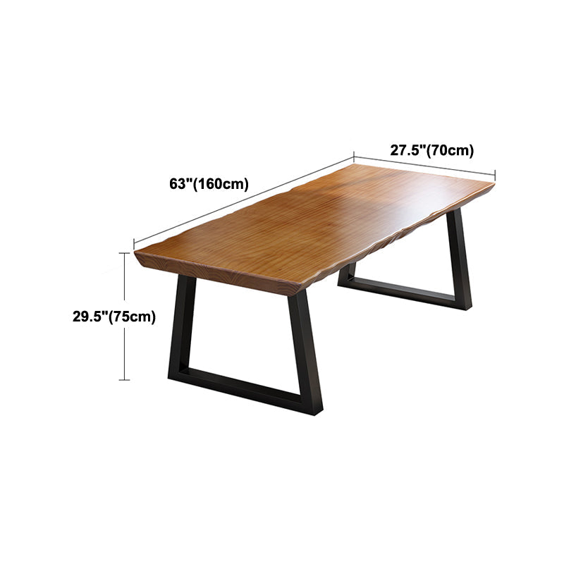 Home Office Study Table Modern Style Fixed Free Form Writing Desk Clearhalo 'furn' 'furn_office_desk' 'Furniture' 'furniture_office_desk' 'Office Desks' 'Office Furniture' 'office_desk' 5030069