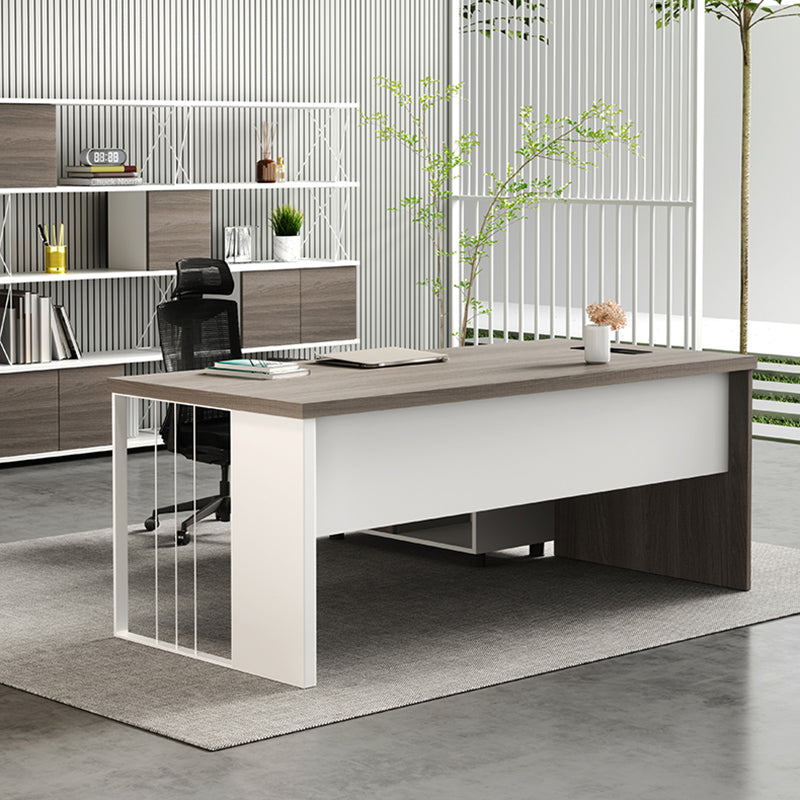 Rectangular and L-Shape Computer Desk Contemporary Manufactured Wood Desktop Desk Clearhalo 'furn' 'furn_office_desk' 'Furniture' 'furniture_office_desk' 'Office Desks' 'Office Furniture' 'office_desk' 5030076
