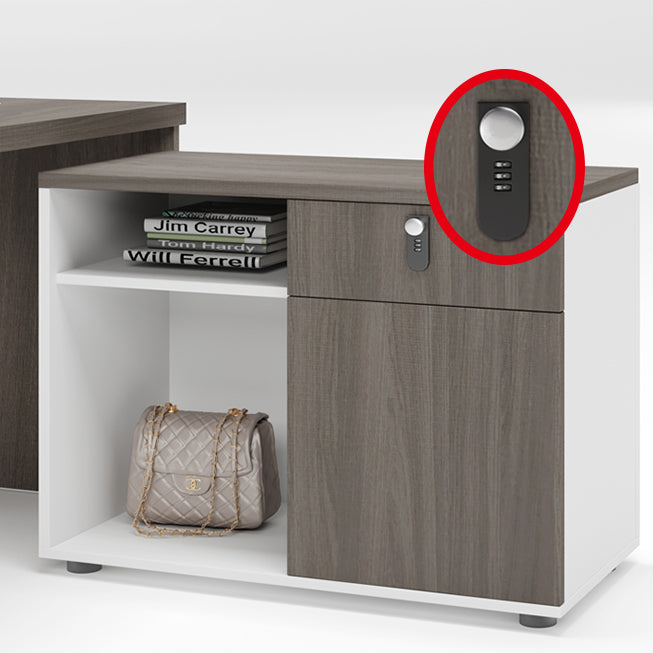 Rectangular and L-Shape Computer Desk Contemporary Manufactured Wood Desktop Desk Clearhalo 'furn' 'furn_office_desk' 'Furniture' 'furniture_office_desk' 'Office Desks' 'Office Furniture' 'office_desk' 5030081