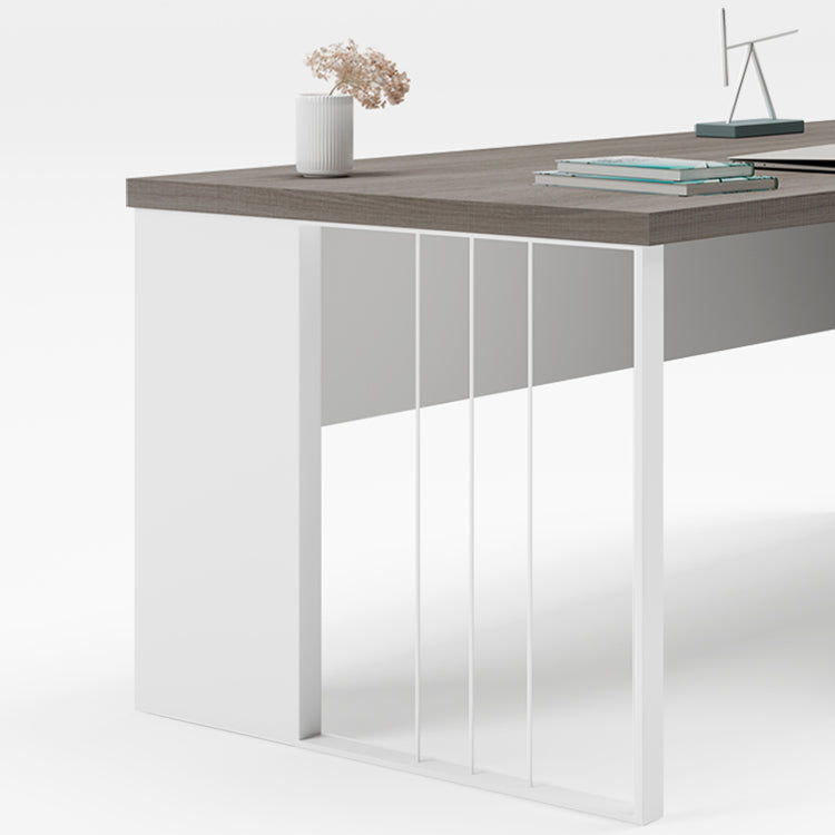 Rectangular and L-Shape Computer Desk Contemporary Manufactured Wood Desktop Desk Clearhalo 'furn' 'furn_office_desk' 'Furniture' 'furniture_office_desk' 'Office Desks' 'Office Furniture' 'office_desk' 5030083