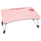Bedroom Wooden Study Table Contemporary Folding Writing Desk,23.6"L x 15.7"W x 11"H Pink Clearhalo 'furn' 'furn_office_desk' 'Furniture' 'furniture_office_desk' 'Office Desks' 'Office Furniture' 'office_desk' 5030103